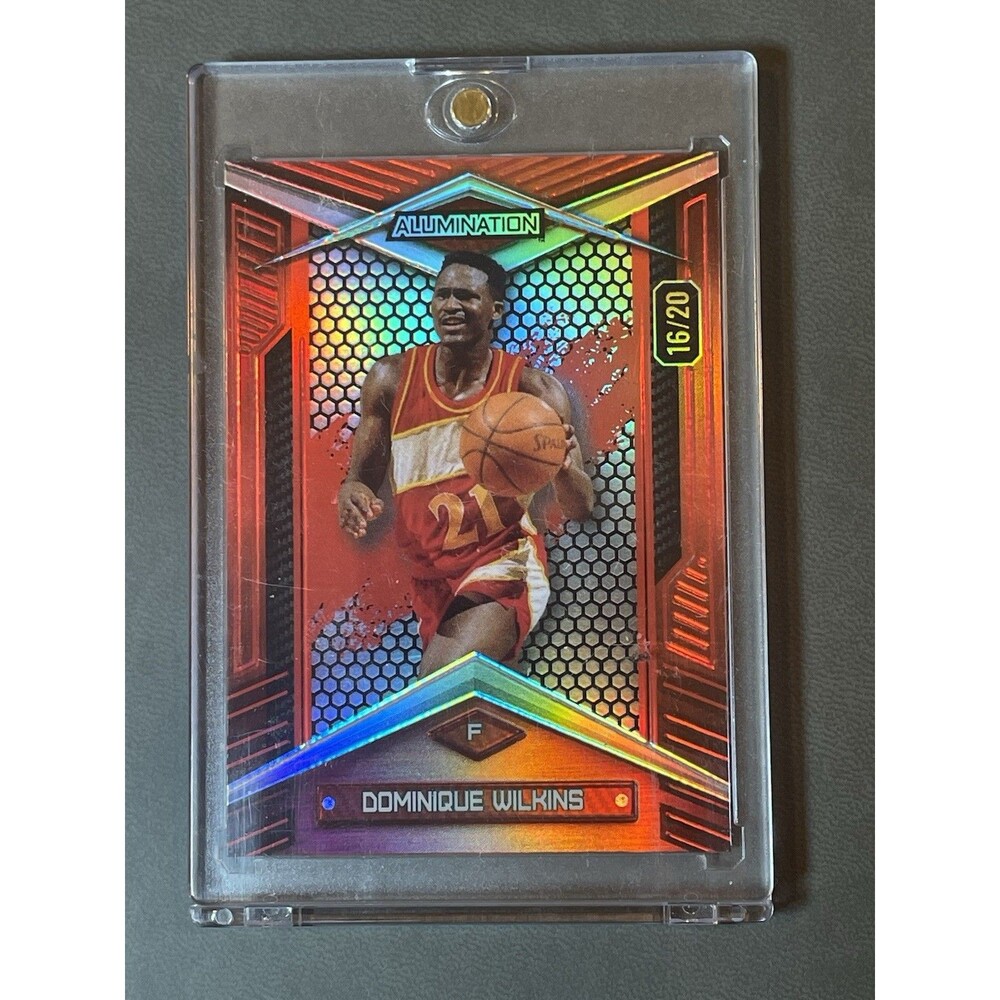 DOMINIQUE WILKINS 2024-25 WILD CARD ALUMINATION RED #BC-DW /20 Atlanta Hawks